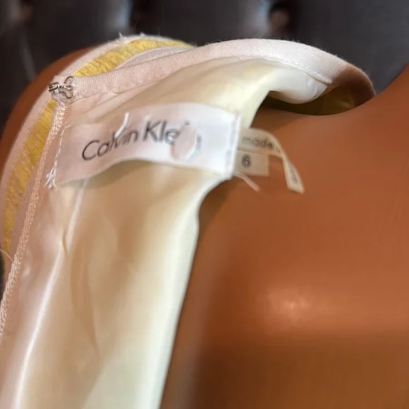 Calvin Klein yellow work dress - Picture 4 of 6